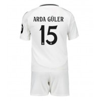 Real Madrid Arda Guler #15 Koti Peliasu Lasten 2024-25 Lyhythihainen (+ Lyhyet housut)